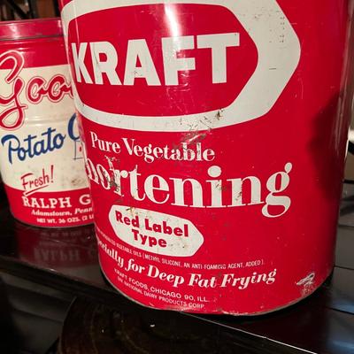 Lot of 5 Vintage Tins - Tallest is 16”