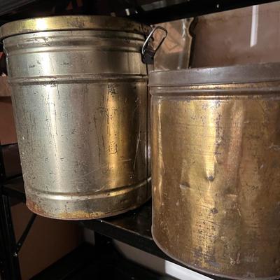Lot of 5 Vintage Tins - Tallest is 16”