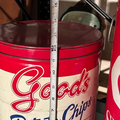 Lot of 5 Vintage Tins - Tallest is 16”