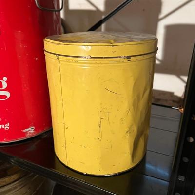 Lot of 5 Vintage Tins - Tallest is 16”
