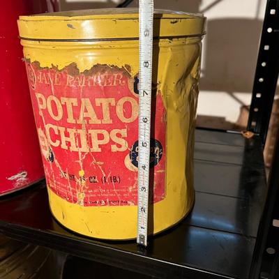 Lot of 5 Vintage Tins - Tallest is 16”