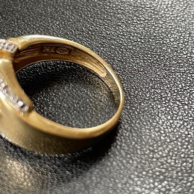 Vintage Diamond 14K Buckle Ring