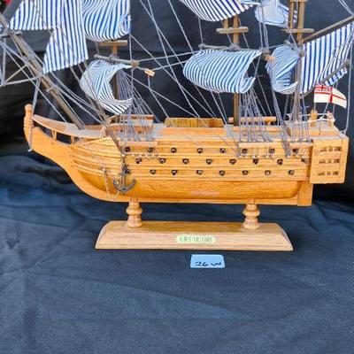 Wooden Ship HMS VICTORY Model Sailboat Clipper Boat Nautical Sailing Ocean Sea