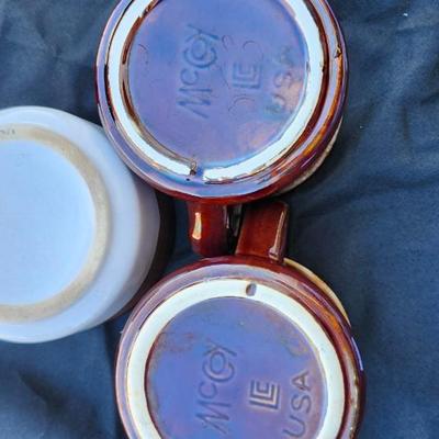 Vintage Brown Drip Glaze Stoneware lot