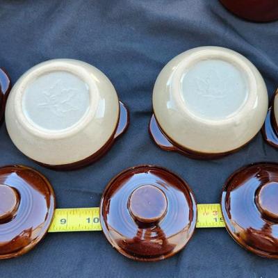 Vintage Brown Drip Glaze Stoneware lot