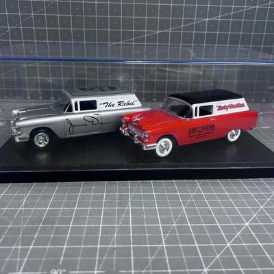 2 Die Cast 1955 Chevy Nomads 