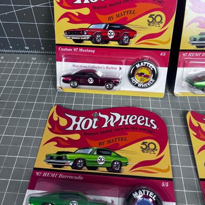 4 Hot Wheels 50th Anniversary NEW on the Card