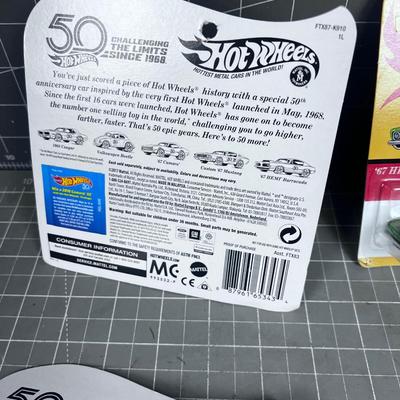 4 Hot Wheels 50th Anniversary NEW on the Card