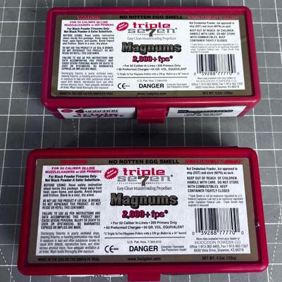 2 Tripple 7 Powder, Muzzle Loader, New Packages. 