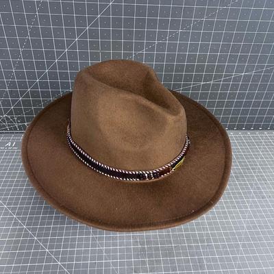 7-3/8 Brown FELT HAT