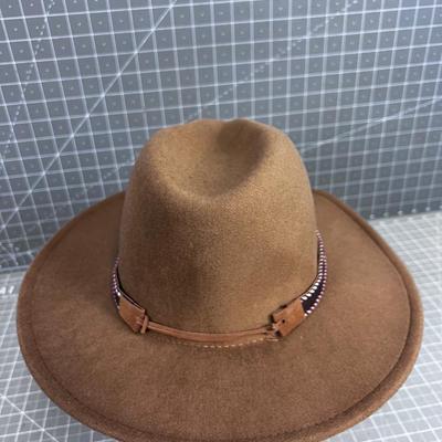 7-3/8 Brown FELT HAT