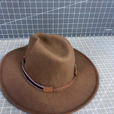 7-3/8 Brown FELT HAT