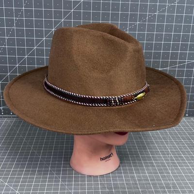 7-3/8 Brown FELT HAT