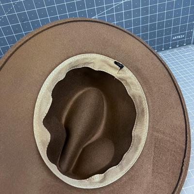 7-3/8 Brown FELT HAT