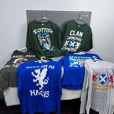 6 Scottish Themed T-SHIRTS 
