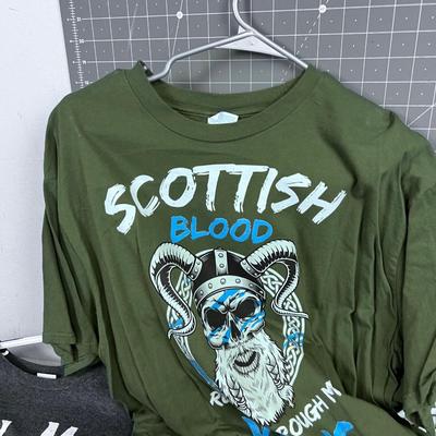 6 Scottish Themed T-SHIRTS 