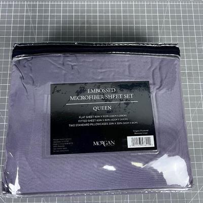 NEW Purple Microfiber Queen Sheet  Set 
