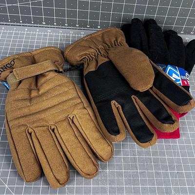 2 Pair of Gloves, CHINKO and Fleece Lined Jersey GLOVES
