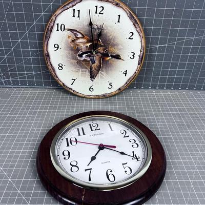 2 Battery Operated Clocks 