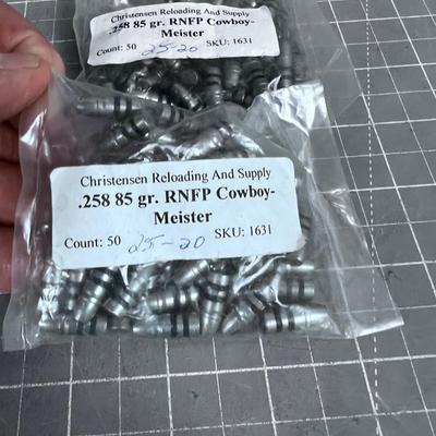Cast Lead Bullets. 100 Rounds of 258 85-Grain