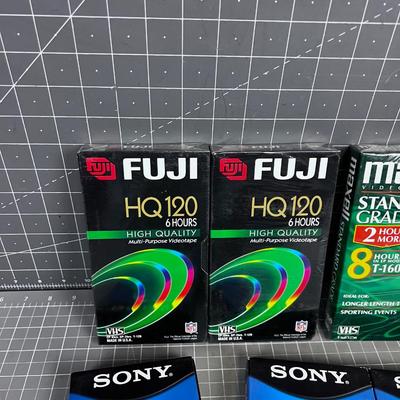 Unrecorded Cassette and VHS Tapes 