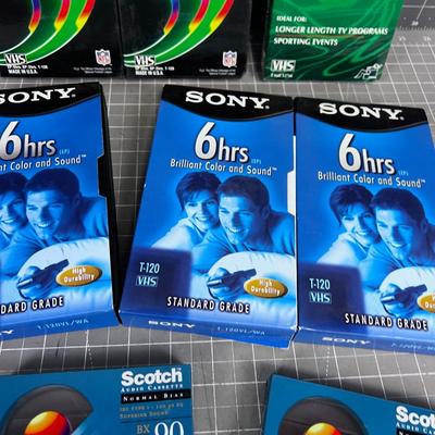 Unrecorded Cassette and VHS Tapes 