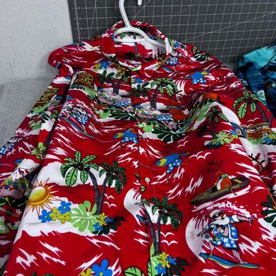(2) 3XL  HAWAIIAN Button Down Long Sleeve Shirts 