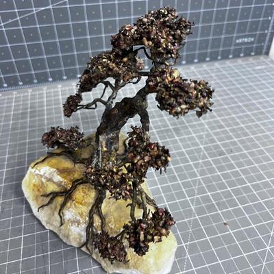 Bronze and Stone Hand Crafted Bonsai Sculpture 