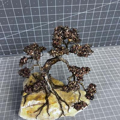 Bronze and Stone Hand Crafted Bonsai Sculpture 