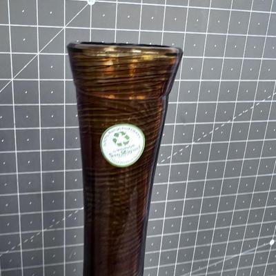 2 Gold Vases, Glass 