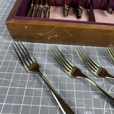 Dirilyte Gold Flatware Service for 8 