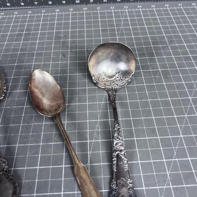 4 Plated Silverware Serving pieces
