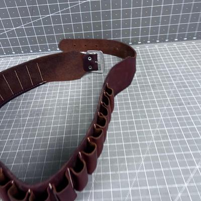 LEATHER Shot Gun Shell Belt 