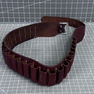 LEATHER Shot Gun Shell Belt 
