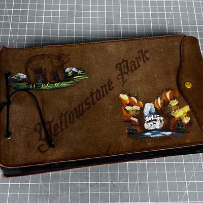 AWESOME 1930's Hand Painted YELLOWSTONE Photo Album
