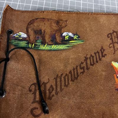 AWESOME 1930's Hand Painted YELLOWSTONE Photo Album