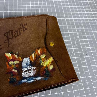 AWESOME 1930's Hand Painted YELLOWSTONE Photo Album