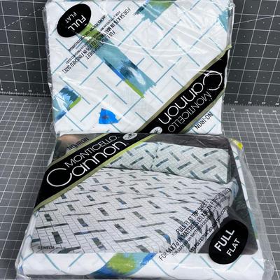 2 Vintage Full FLAT Sheets