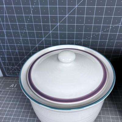 2 Pfaltzgraff Canisters with lids