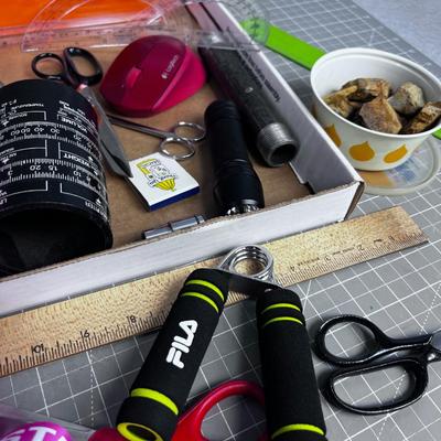 Desk Drawer Clean Out, Brite Colors 