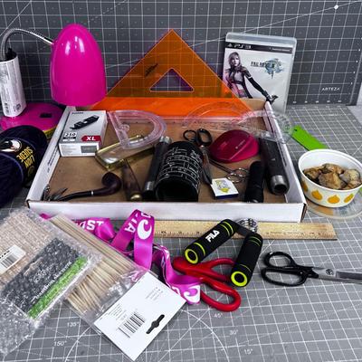 Desk Drawer Clean Out, Brite Colors 