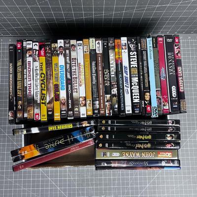 Tray of DVD's 