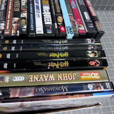 Tray of DVD's 