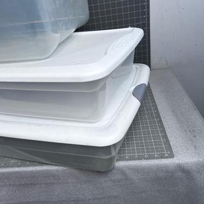 2 Under the Bed Totes and A Large (3) Total