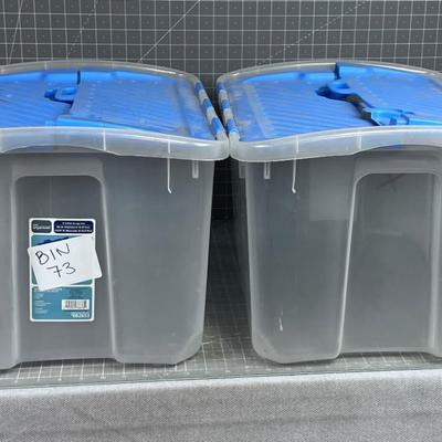 2 Clear Hinged Tub 