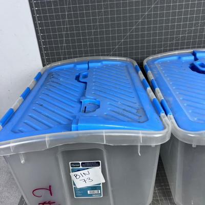 2 Clear Hinged Tub 