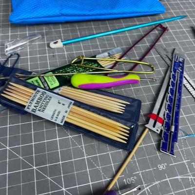 Crafting supply Box; Needles & Scissors etc. 