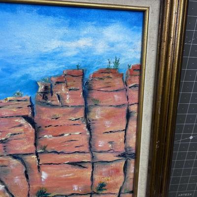 Oil on Canvas, BALANCE ROCK By W. Kelly