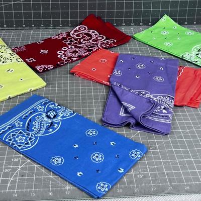 Colored Bandana Handkerchiefs 