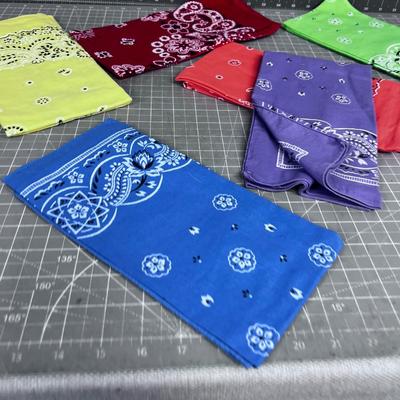 Colored Bandana Handkerchiefs 